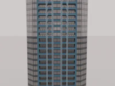 tower apartment 3D model Free low-poly 3D model