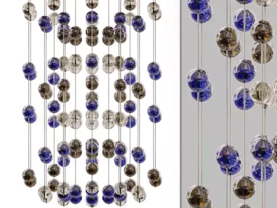 Floating Bubbles chandelier Studio Bel Vetro 3D model