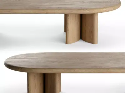 Table du Sud x Clairz Interior Design oak coffee tables 3D model