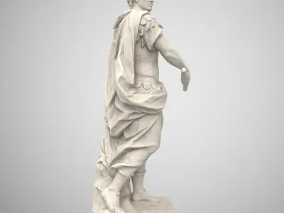  Julius Caesar Marble 3D Model 