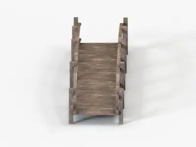 wood  bridge 2 Free low-poly 3D model