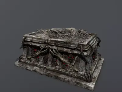 king grave Low-poly 3D model