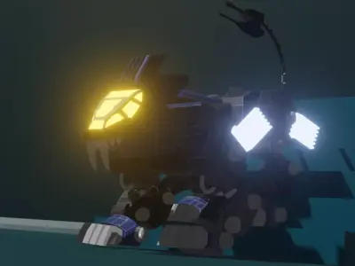 mecha tiger 3D model