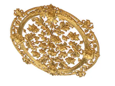 Classic oval carved decor ornament 18 3D print model purchase