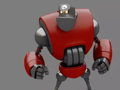Crazy Frog Robot  rigged character 3D model