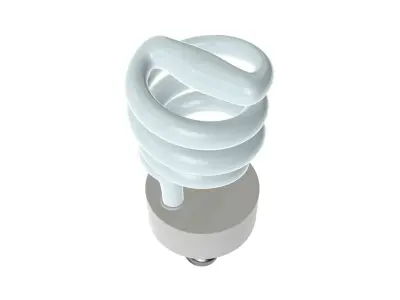 compact fluorescent light bulb 2 3D model