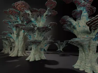 Alien Plant Mushroom Type 3 3D model