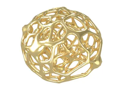 Abstract Shape Broken Nanotubes v1 001 Low-poly 3D model