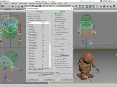 EB - Little robot Low-poly 3D model
