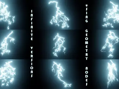 Realistic Lightning 3D model