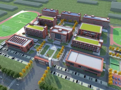 School Building01 3D model