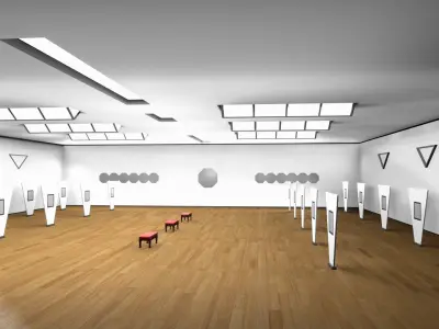 ART GALLERY Museum Interior 3D 3D model