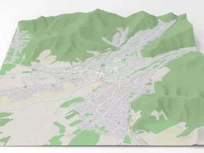 Cityscape Zagatala Azerbaijan 3D model