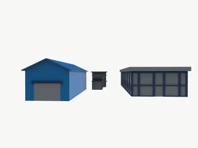 Industrial warehouse 3D model
