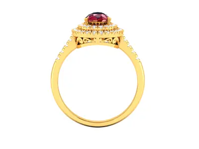 Women Ring  Render 3dm STL OBJ FBX Details 3D print model 181