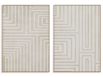 Abstract Painting Frame set 3D model 405