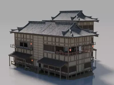 Traditional Japanese House 2 3D model