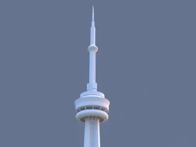 CN Tower toronto Low-poly 3D model