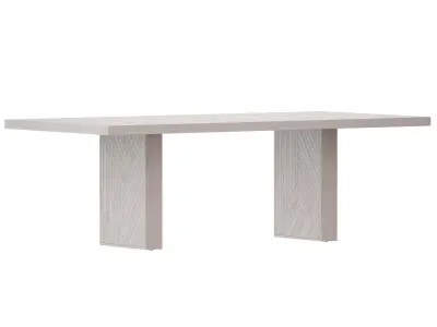 Dunewood Whitewashed Dining Table Crate and Barrel 3D model
