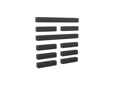 I Ching Hexagrams 35 jin v1 001 Low-poly 3D model