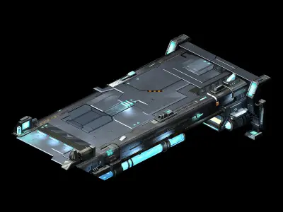 Space ship - deck 01 3D model