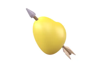 Heart With Arrow v1 009 Low-poly 3D model