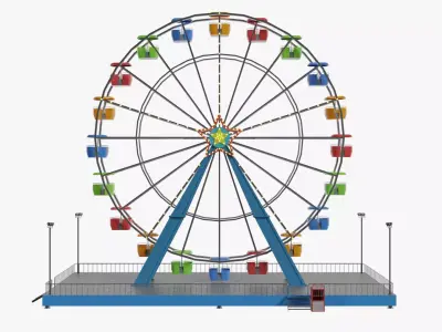 Ferris Wheel -  Low-poly 3D model
