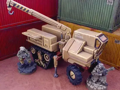 Halftrack Recovery - 28mm Sci-Fi 3D print model