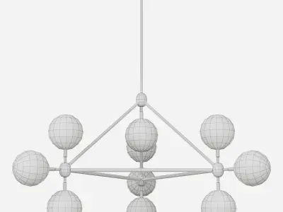 Possini Euro Gable 40 12 Wide Soft Gold Modern 10-Light Free 3D model