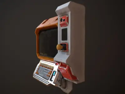 Sci-fi Monitor8 Low-poly 3D model