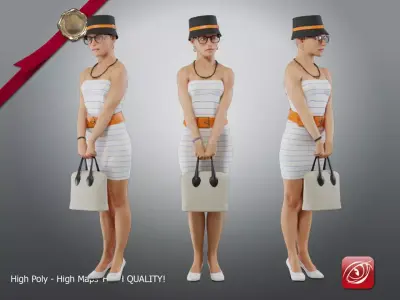 Casual Female A CC 21 30 007 3D model