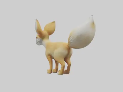 Fennec Fox Model 1 Low-poly 3D model