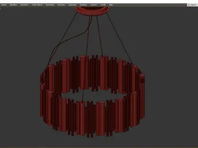 Led chandelier Newport Low-poly 3D model
