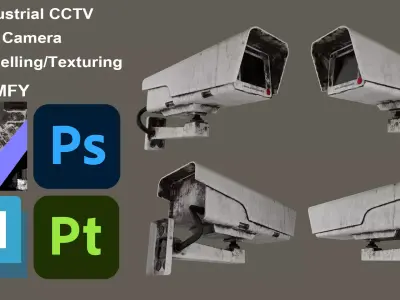 CCTV Camera Low-poly 3D model