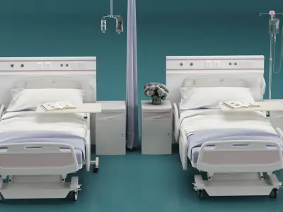 Modern Hospital Bed 3D model
