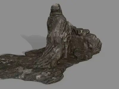 Jesus rock Low-poly 3D model