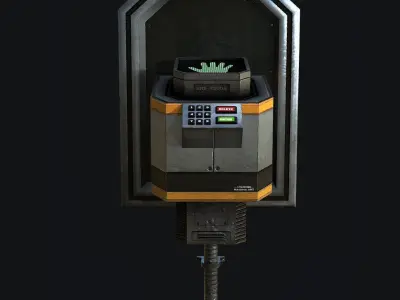 Sci-Fi Hand Lock Low-poly 3D model