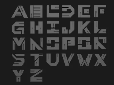 Cyberpunk 3D Alphabet  Vol 01 Solid Only Low-poly 3D model