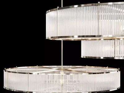 Restoration Hardware MARAIS ROUND CHANDELIER 60 Nickel 3D model