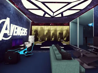 Bedroom - Avengers Theme 3D model