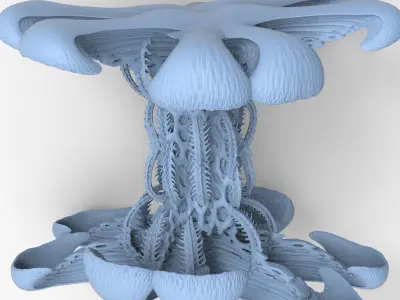 Alien Spine vertebrae stone 3  3D model