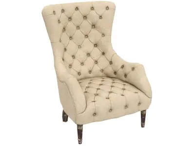 Armchair Aidan Gray Low-poly 3D model