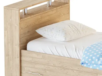 Bed with drawers SVK Camellia 3D model