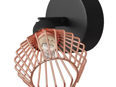 Metal Wall Light Copper Volga 3D model