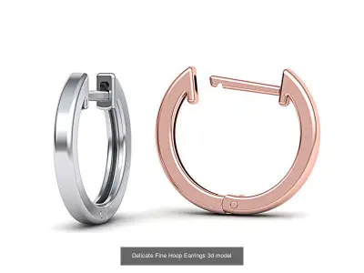 4 Earrings Collection with Discount  3D Model Pack