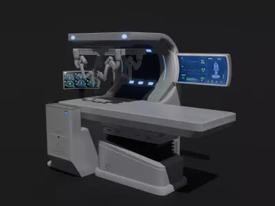 Surgical Robotic System Low-poly 3D model