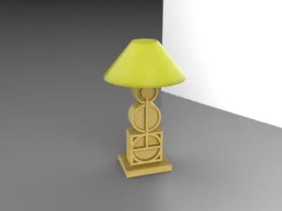 3D Printable Wooden Unique Lamp 3D model