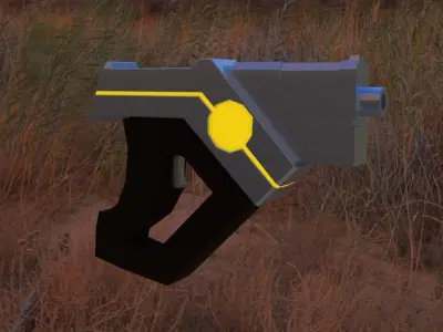 Sci-fi Gun Low-poly 3D model