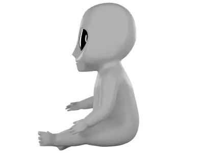 Alien Baby 3D model