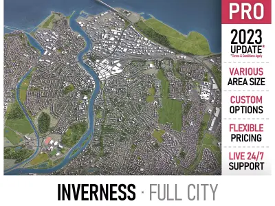 Inverness Low-poly 3D model purchase